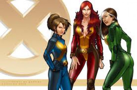 X-men girls-Kitty Pryde(vlevo) Jean Grey(uprostřed) Rogue(vpravo)